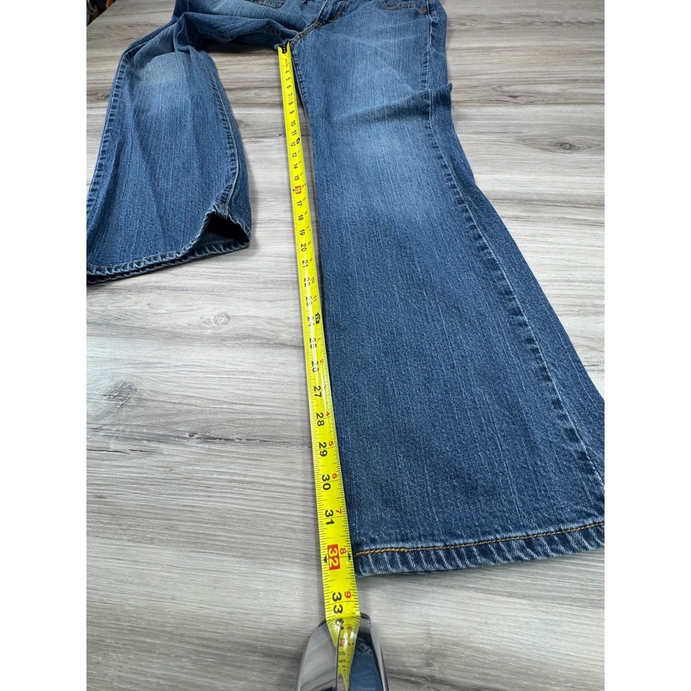 Levis 515 Bootcut Jeans WMNS 14L Blue Medium Wash Mid Rise Stretch Denim 14 Long - Picture 13 of 15